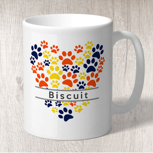 Heart of Paws Mug Personalised with dog name/s 6806