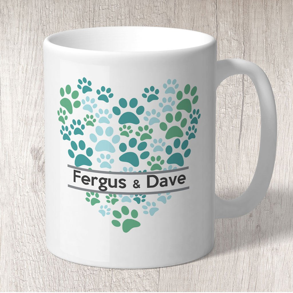 Heart of Paws Mug Personalised with dog name/s 6809