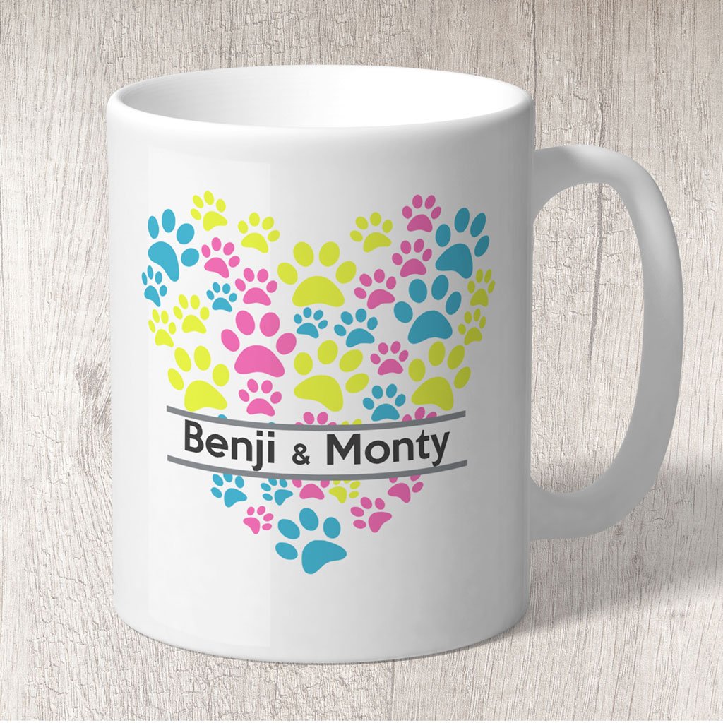 Heart of Paws Mug Personalised with dog name/s 6810
