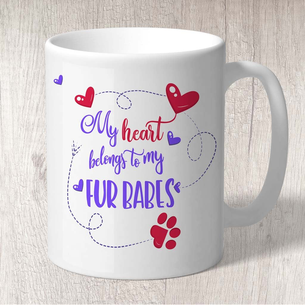 My Heart Belongs To My Fur Babes Mug (Indigo)