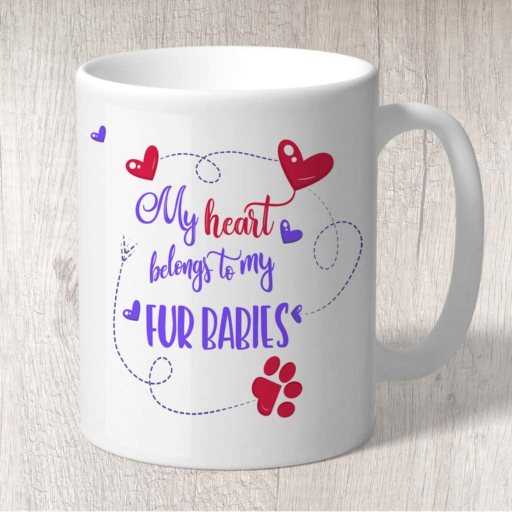 My Heart Belongs To My Fur Babies Mug (Indigo)