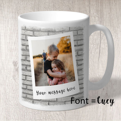 Retro Photo Personalised Message Mug