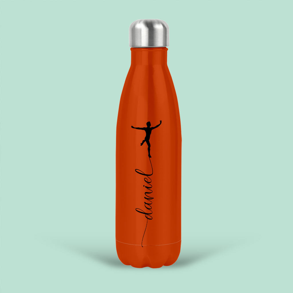 Personalised Water Bottle with Name and Boy Ballerina