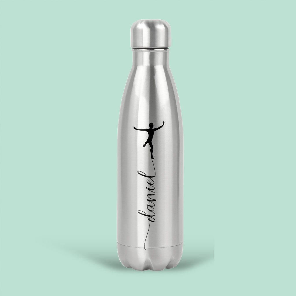 Personalised Water Bottle with Name and Boy Ballerina