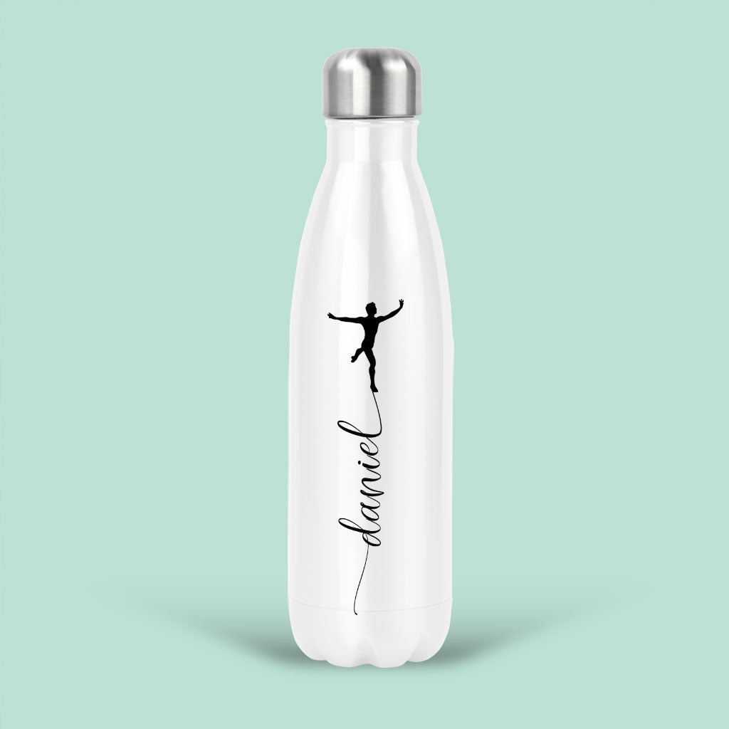 Personalised Water Bottle with Name and Boy Ballerina