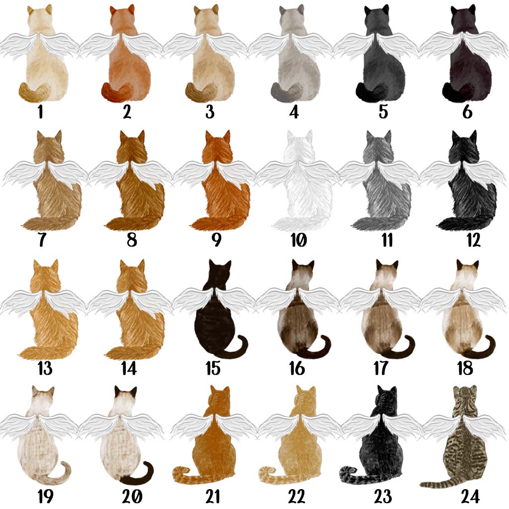 in memory of a cat gift slate coaster, cat design 1-24