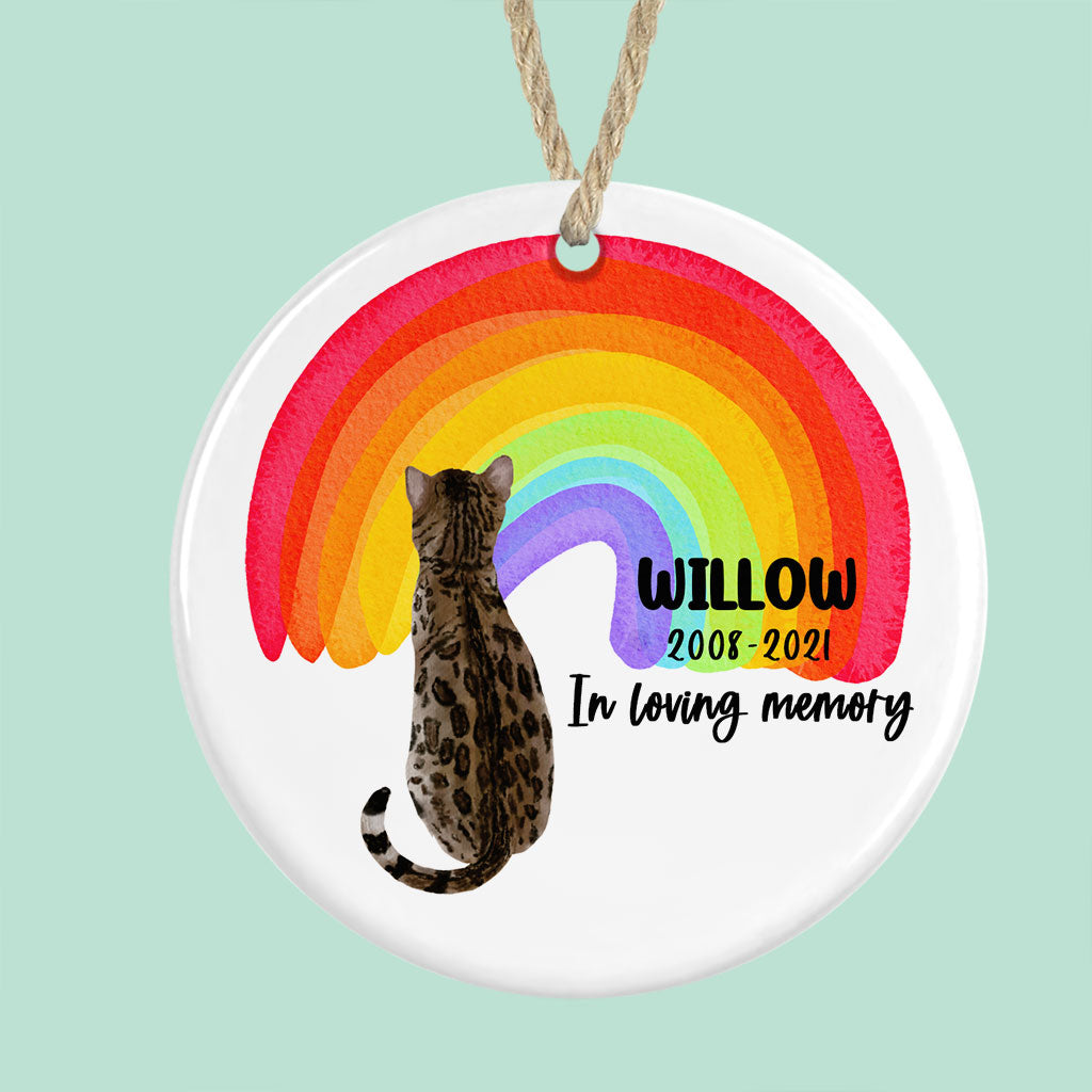 in memory of a cat gift rainbow