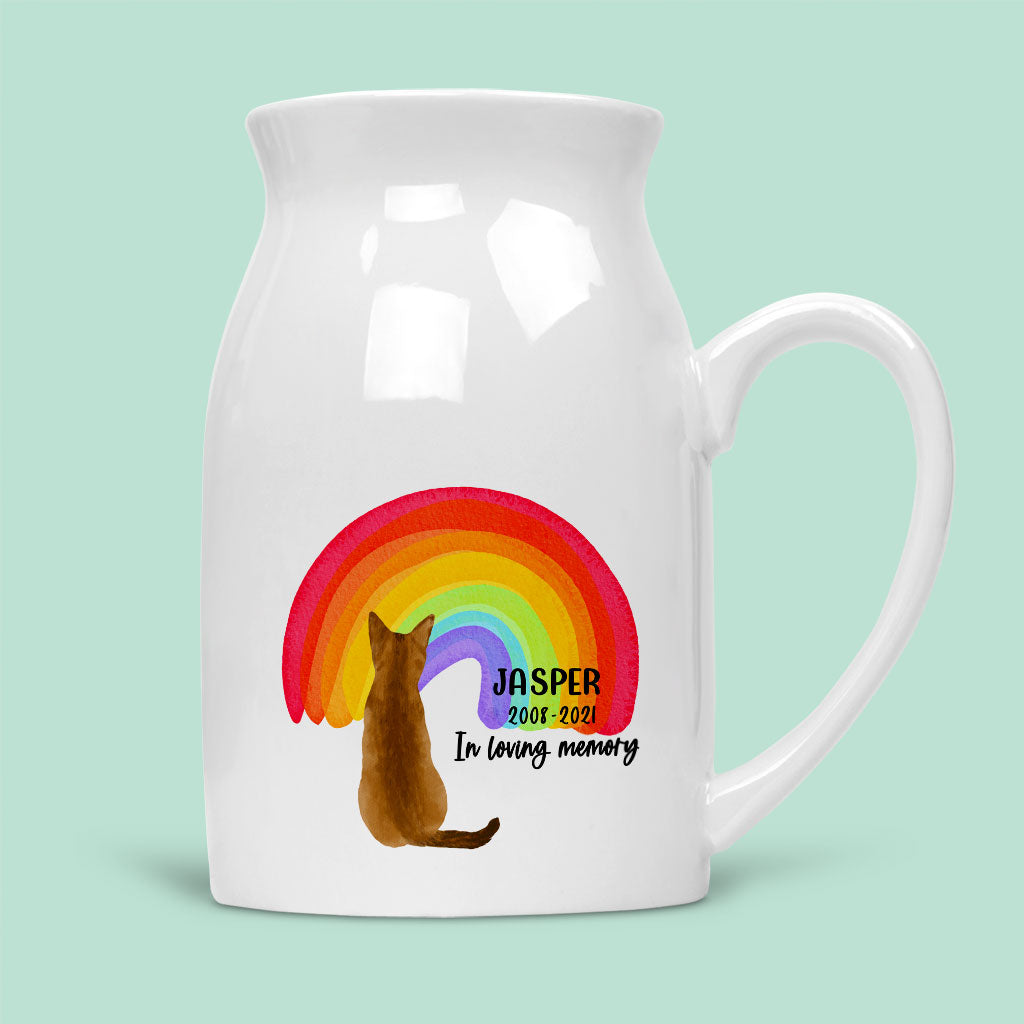 in memory of a cat rainbow gift vase