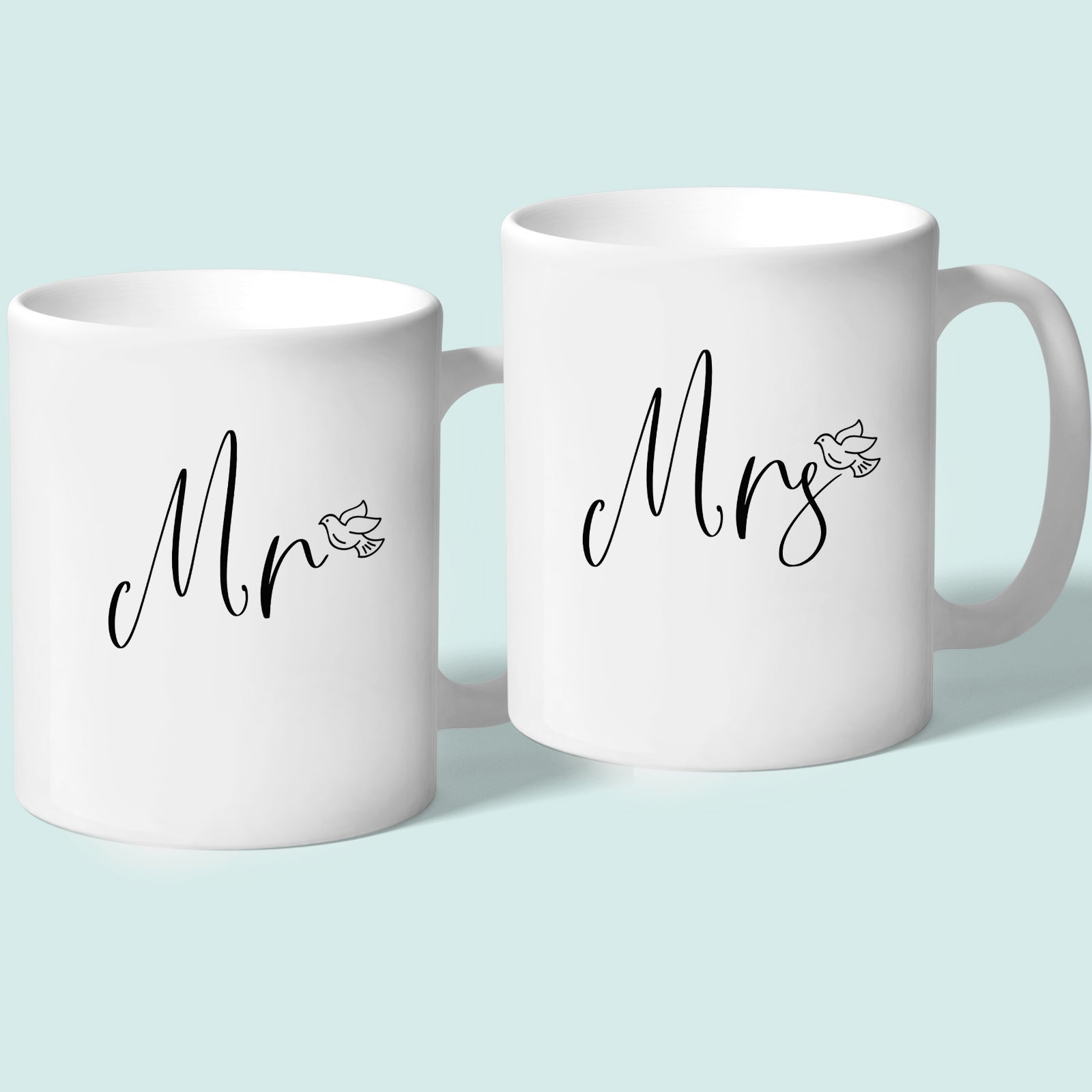 Mr and Mrs Mugs Wedding Dove Script
