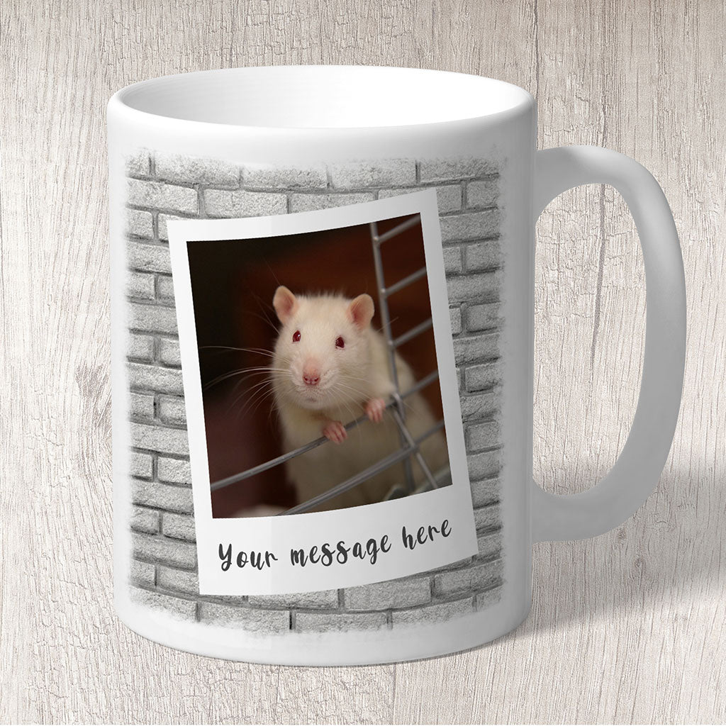 Pet Photo Retro Personalised Message Mug