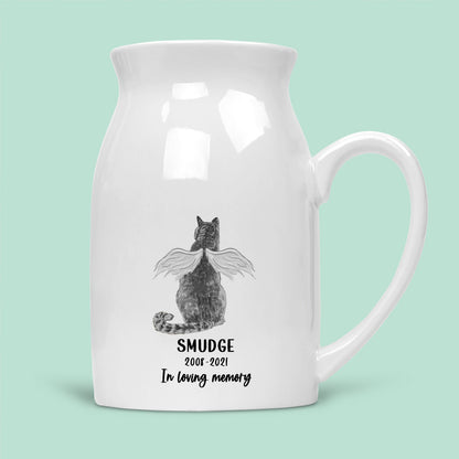 in memory of a cat gift vase