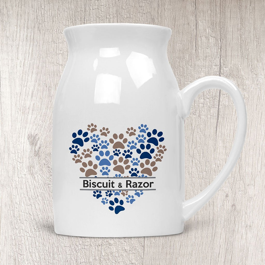 Heart of Paws Rustic Vase/Jug Personalised with dog name/s 6800