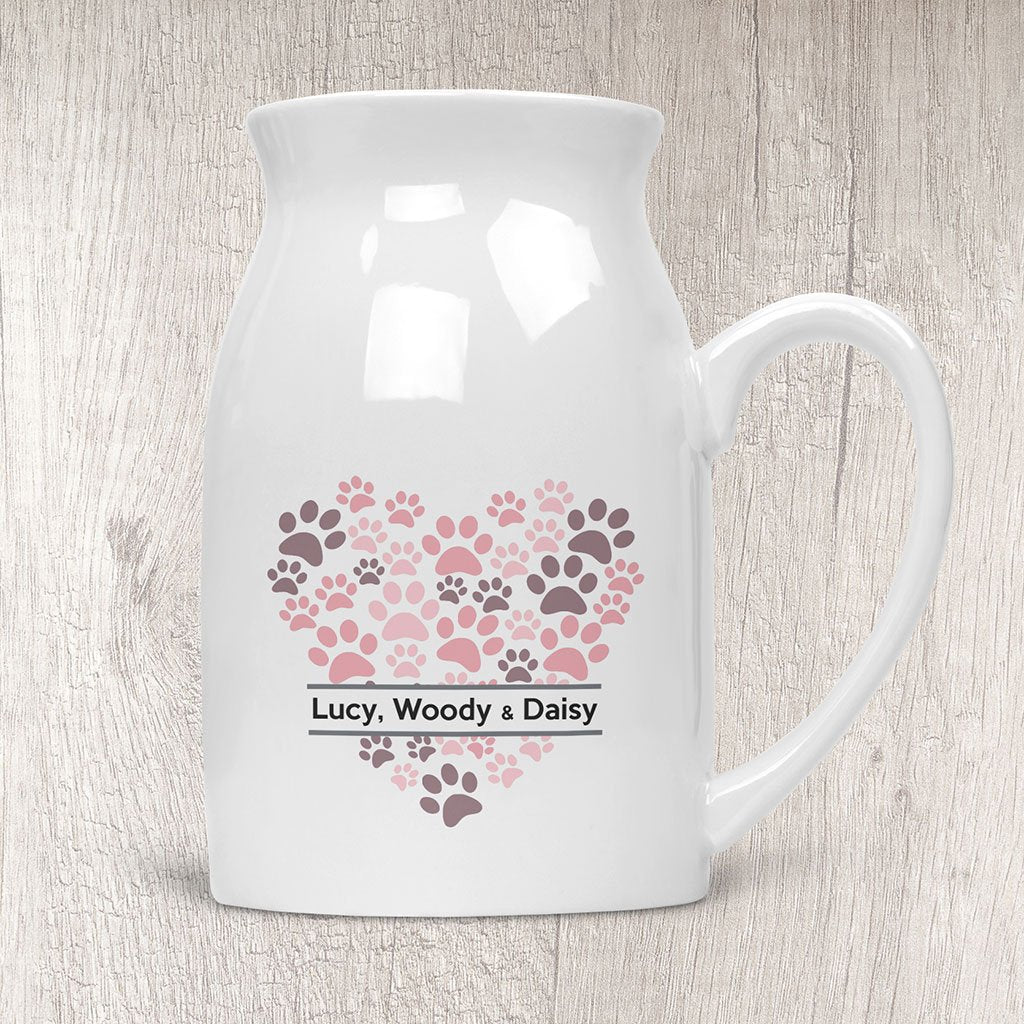 Heart of Paws Rustic Vase/Jug Personalised with dog name/s 6804