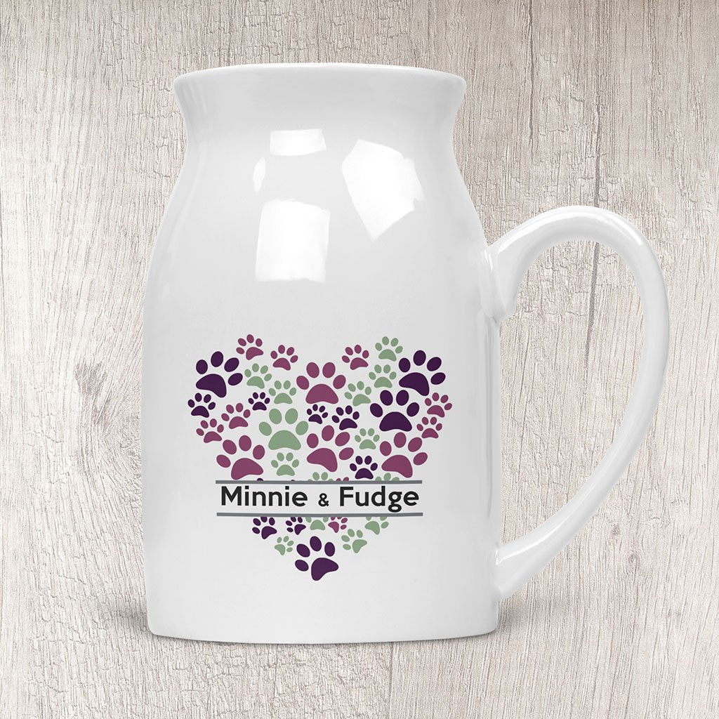 Heart of Paws Rustic Vase/Jug Personalised with dog name/s 6805