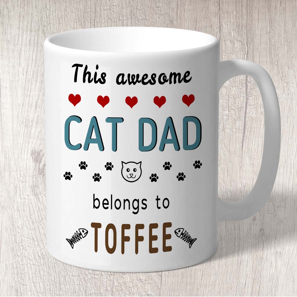 Cat Dad Mug Personalised