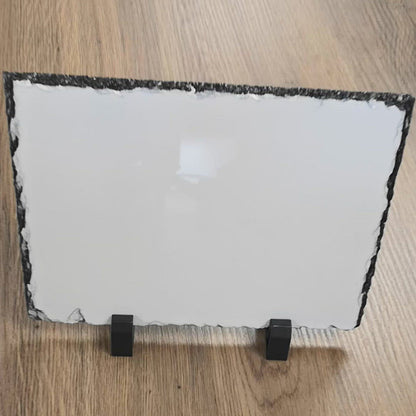 Dog Photo on Slate with Personalised Message